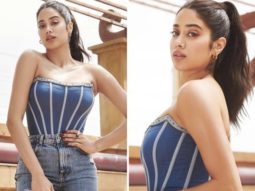Janhvi Kapoor is acing the denim on denim trend in denim corset and jeans for Good Luck Jerry promotions