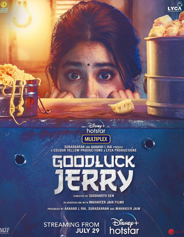 Janhvi Kapoor looks terrified holding a gun in the first poster of Good Luck Jerry; film arrives on Disney+ Hotstar on July 29
