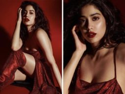 Janhvi Kapoor slays in red backless gown & knee-high boots for Good Luck Jerry promotions