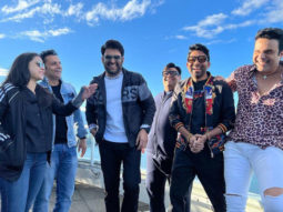 Kapil Sharma styled by wife Ginni Chatrath, poses with show’s team for a picture in Canada