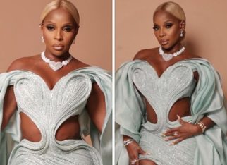 Mary J Blige turn heads in dramatic ruffled aqua dress by Gaurav Gupta at Times 100 gala