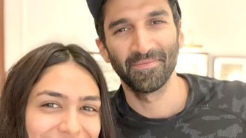 Mrunal Thakur reunites with Gumrah co-star Aditya Roy Kapur in Delhi