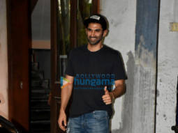 Photos: Aditya Roy Kapoor and Elnaaz Norouzi snapped at a dubbing studio in Bandra
