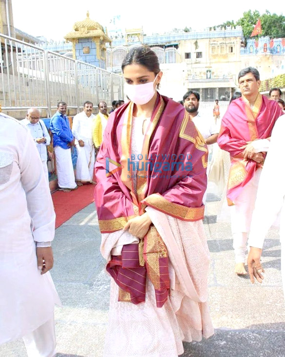 Photos: Deepika Padukone visits Tirupati temple with her father on his birthday Photos: Deepika Padukone visits Tirupati temple with her father on his birthday