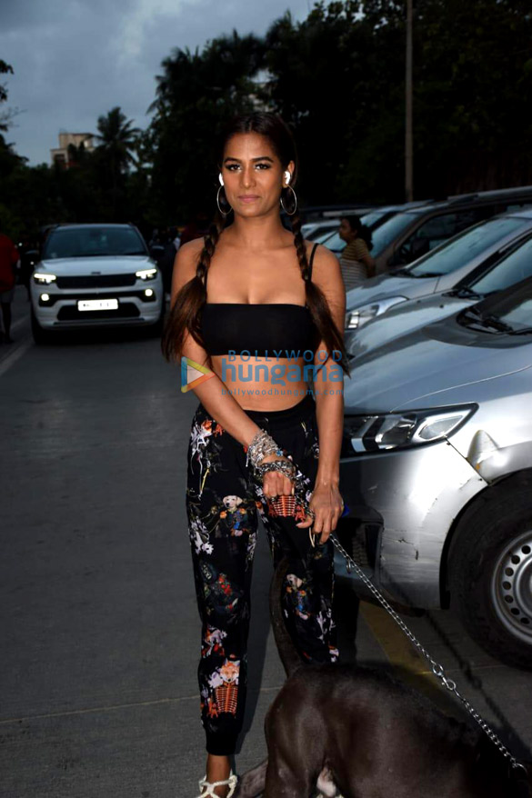 Photos: Poonam Pandey spotted with her pet in Juhu