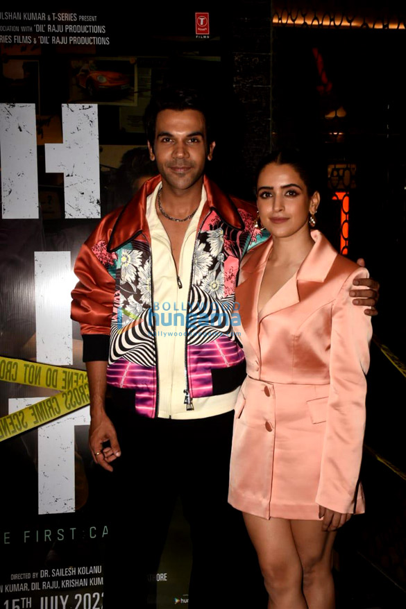photos rajkummar rao sanya malhotra and team snapped at hit the first case trailer launch 2