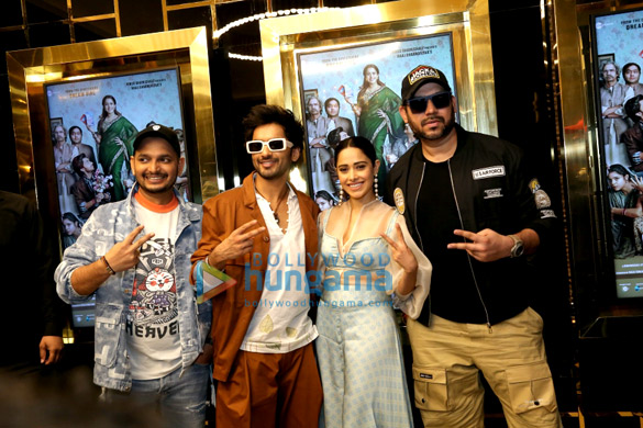photos team of janhit mein jaari snapped at miraj cinemas velocity in indore during the promotions of their film 5