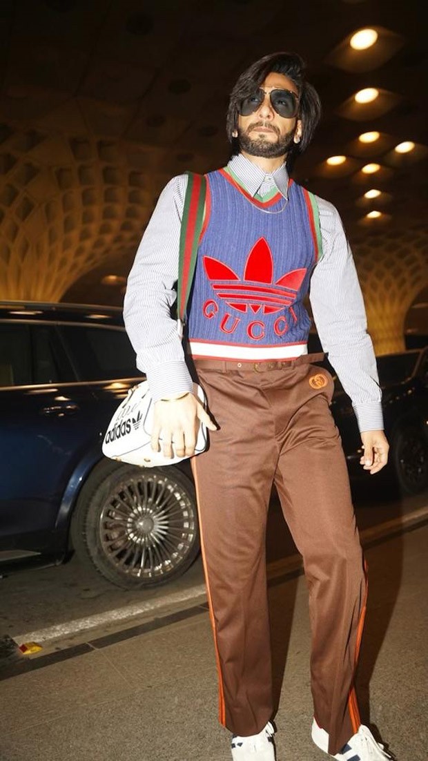 Ranveer Singh showcases high fashion, sports Adidas x Gucci ensemble at the airport as he departs for his birthday