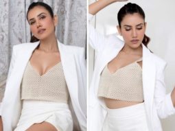 Sonnalli Seygall is at her stylish best in beaded bralette, blazer and skirt worth Rs. 10,379 in her latest photo-shoot