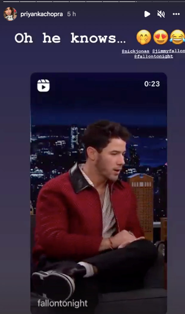 Priyanka Chopra reacts as Nick Jonas shows his go-to Bollywood dance move