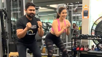 Sophie Choudry makes exercising fun with gym trainer