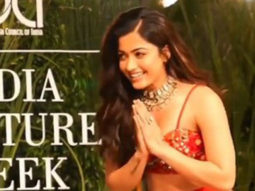 Rashmika Mandanna walks the ramp in a beautiful red lehenga