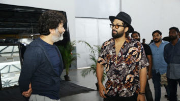 Allu Arjun dons a stylish printed shirt, black pants and a hat for a brand shoot with director Trivikram Srinivas
