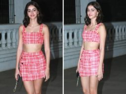 Ananya Panday sets glam bar high in red and white checked co-ord set worth Rs. 77,000 at party for Russo Brothers