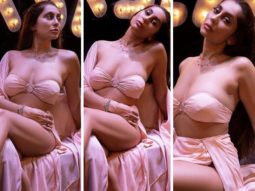 Anusha Dandekar sets temperatures soaring in pretty three-piece peach outfit