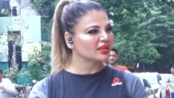 Hilarious- Rakhi Sawant flaunts her cylindrical baby bump