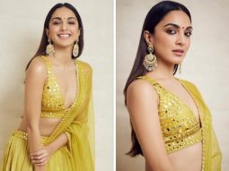 Kiara Advani looks splendid in mustard coloured lehenga with plunging neckline worth Rs. 68,000 for Jugjugg Jeeyo promotions