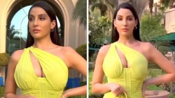 Nora Fatehi keeps it trendy in neon green one shoulder body-con dress in her latest video
