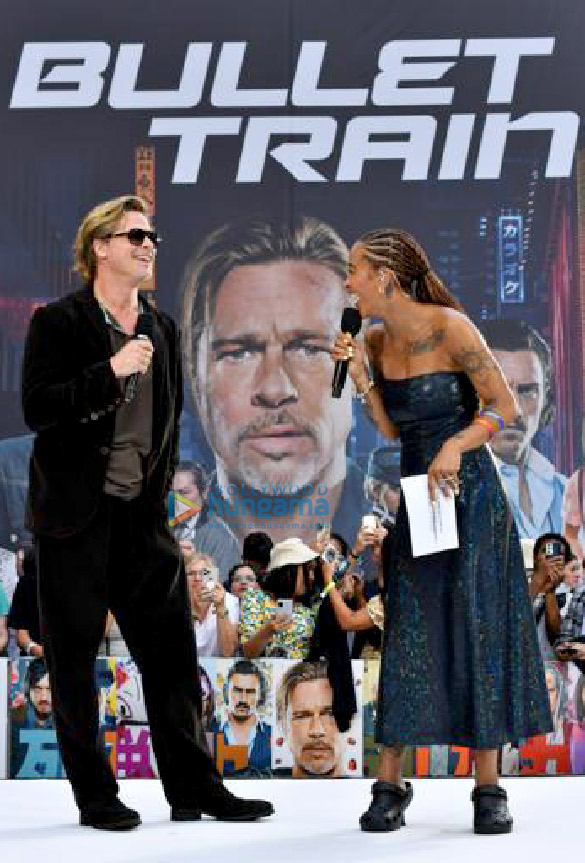 photos brad pitt aaron taylor johnson brian tyree henry joey king and others snapped at bullet train london premiere 3
