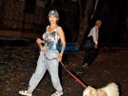 Photos: Malaika Arora snapped with her pet in Bandra