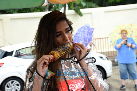 photos poonam pandey snapped enjoying corn in the rains 2