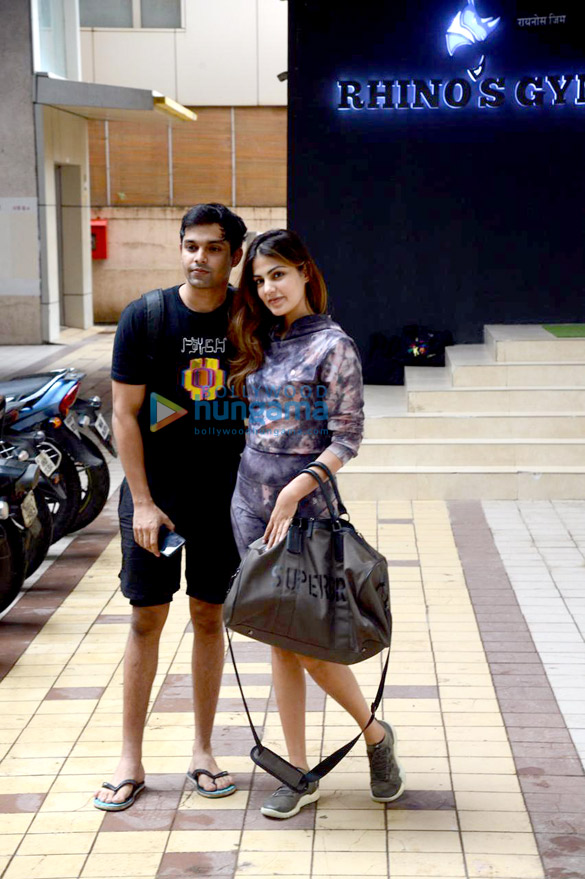 photos rhea chakraborty snapped with her brother showik chakraborty at a gym in khar 1