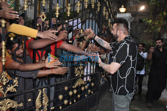 photos sanjay dutt snapped greeting fans on his birthday 5