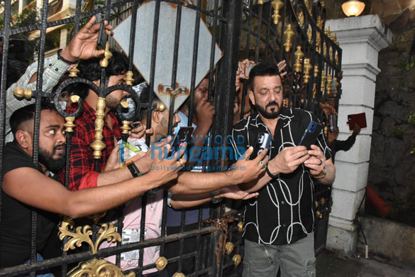 Photos: Sanjay Dutt snapped greeting fans on his birthday Photos: Sanjay Dutt snapped greeting fans on his birthday