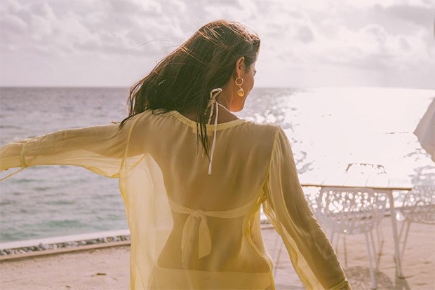 Pooja Hegde dons a bikini and see-through shirt soaking up in the sun during Bangkok vacation