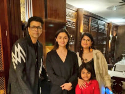 Pregnant Alia Bhatt strikes a pose with Karan Johar in London as she steps out after an outing with her sister Shaheen Bhatt