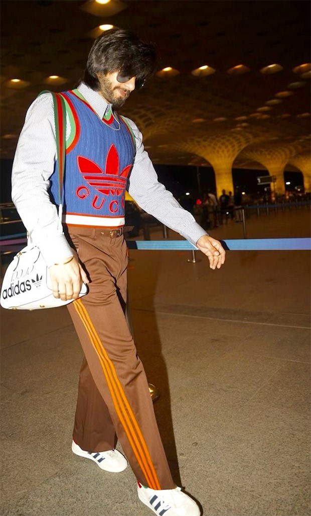 Rocky aur Rani Ki Prem Kahani stars Alia and Ranveer twin at the airport, spotted carrying similar GucciXAdidas duffle bag worth Rs.2 Lakh