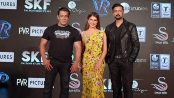 Salman Khan, Kichcha Sudeepa and Jacqueline Fernandez at Vikrant Rona press meet
