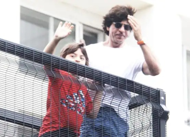 Shah Rukh Khan and AbRam greet massive crowd of fans outside Mannat on Eid Al Adha, see photos and videos