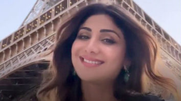 Shilpa Shetty admires the Eiffel Tower