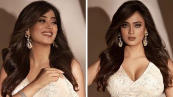 Shweta Tiwari looks angelic in embellished ivory saree and embroidered blouse in latest photoshoot