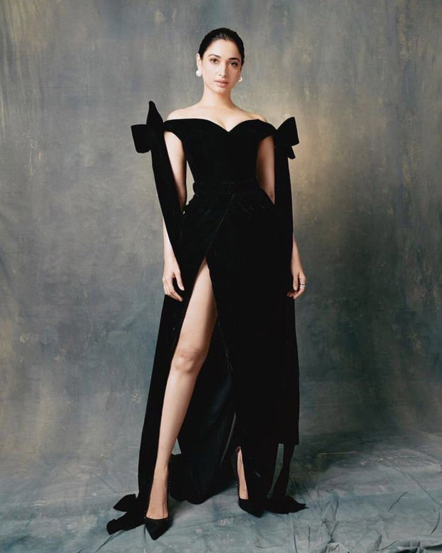 Tamannaah Bhatia sets style goals in a glam black velvet gown 