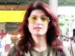 Twinkle Khanna with kids Aarav and Nitara at the airport
