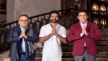 Veshti-clad Dhanush welcomes The Gray Man directors Joe and Anthony Russo to India, see photo
