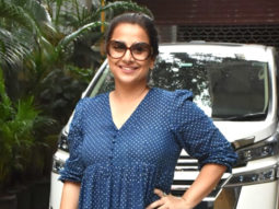 Vidya Balan spotted in blue polka dot outfit and funky glasses