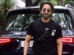 Ayushmann Khurrana looks dapper in an all black outfit and sneakers