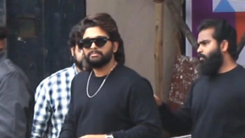 Dancing King Allu Arjun waves at paps