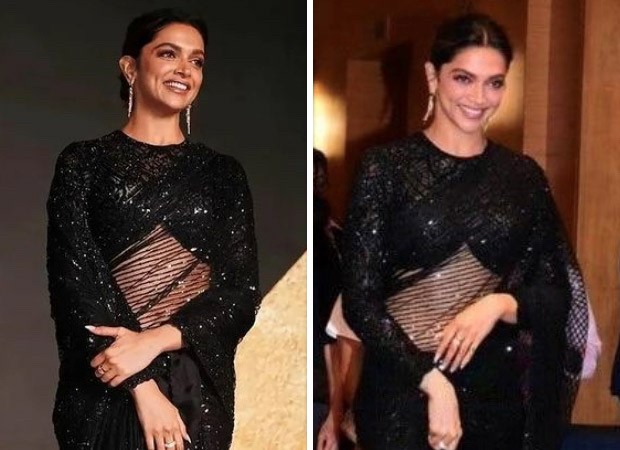 Deepika Padukone is a sight of grace in a black sheer saree and ...