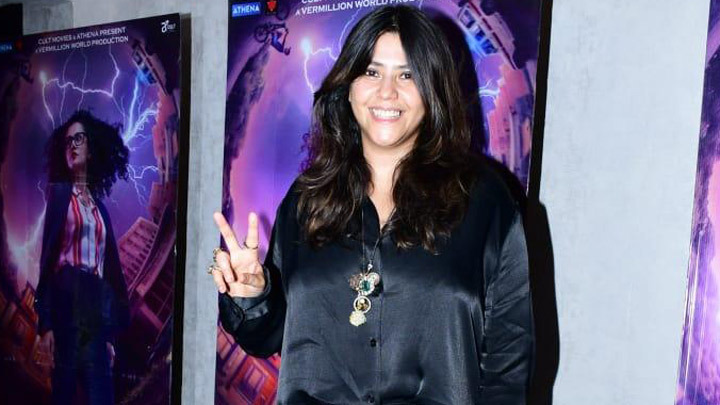 Ekta Kapoor rocks an all black outfit at Do Baaraa screening