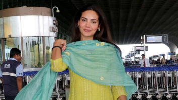Esha Gupta spotted at the airport in Indian wear