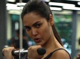 Esha Gupta works super hard in the gym
