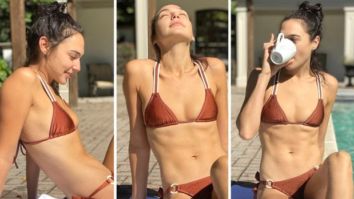 Gal Gadot looks stunning in brown bikini, chills by poolside and gets some suntan