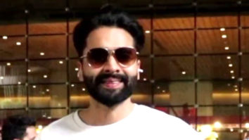 Jackky Bhagnani spotted at the airport in white outfit