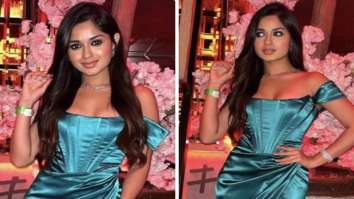 Jannat Zubair sets hearts racing in blue corset thigh-high slit dress worth Rs. 4K
