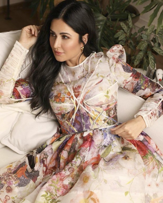 Katrina Kaif announces collaboration with Gauri Khan for a project dressed in a floral mini dress worth Rs. 1.43 Lakh