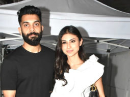 Mouni Roy snapped with husband and friends post dinner